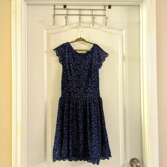 Aritzia Talula Belgravia mini dress in navy blue - Picture 1 of 3
